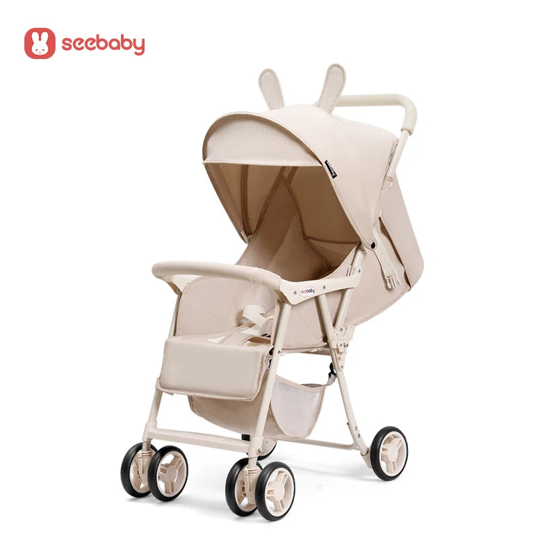 Lightweight Stroller Sitting and Reclining Small Boardable Travelling Umbrella Car Pocket Stroller with Four Wheels