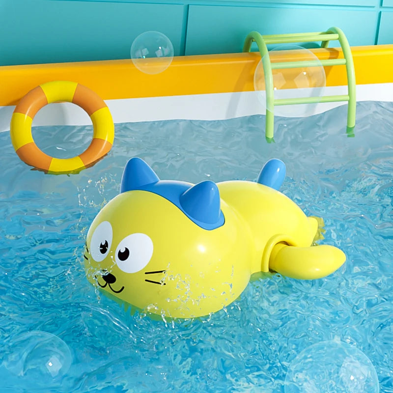 Baby Bath Toys Kids Swimming Clockwork Dolls Play Water Fun Bathing Cute Funny Children Bathroom Shower Bathtub Animals Toy