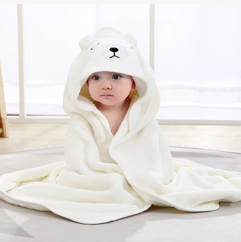 Cartoon Animal Baby Bath Towels Soft Newborn Hooded Towel Blanket Toddler Bathrobe Warm Sleeping Swaddle Wrap for Boys Girls