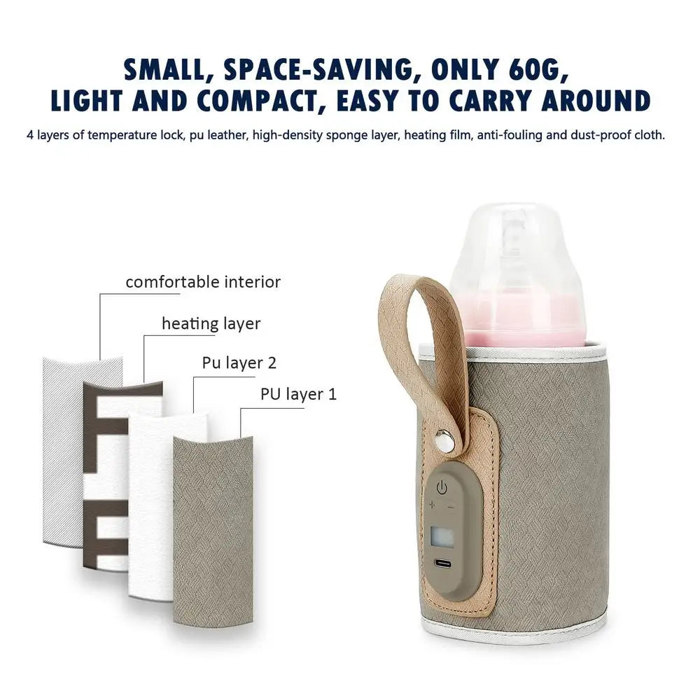 Baby Milk Warmer USB Milk Warmer Portable Baby Bottle Warmer Travel Warmer Cover USB Heater Outdoor Bottle Warmer