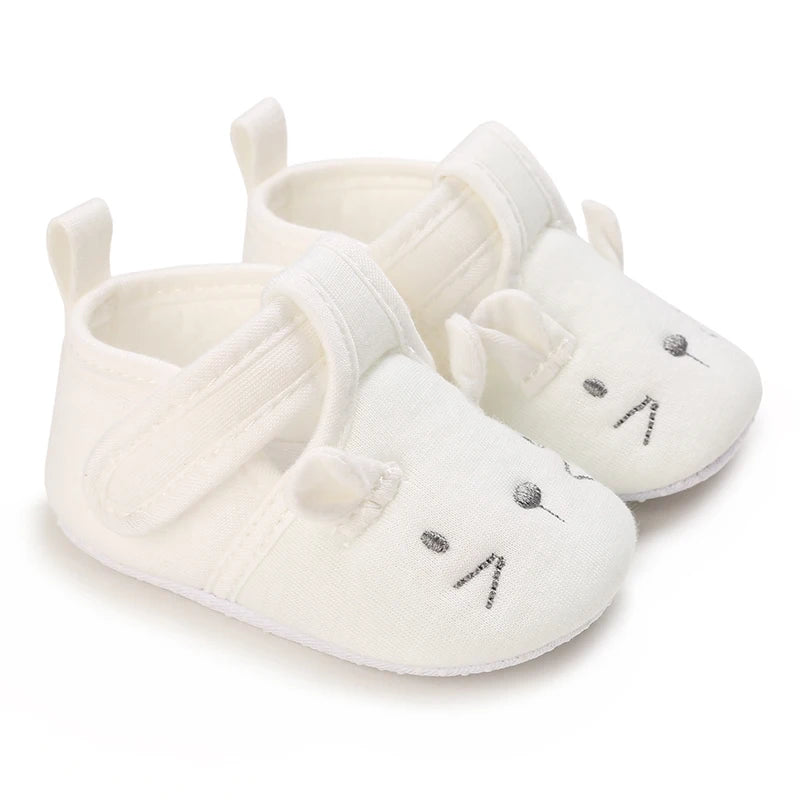 0-18 Months Infant Spring Shoe Newborn Infant Girls and Boys Recreational Baptism Non-Slip Walking Shoe White Soft-soled Sneaker