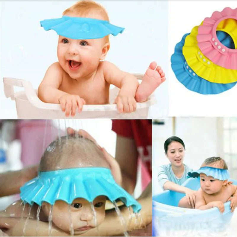 Adjustable Baby Shampoo Cap Kids Wash Hair Protection Infant Health Care Accessories New Soft EVA Bath Waterproof Hat