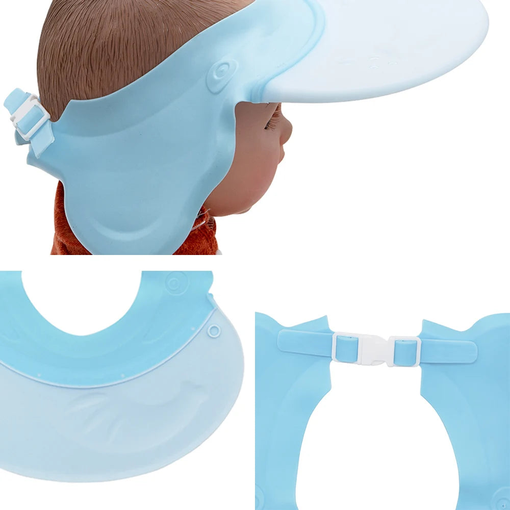 Shampoo Cap Adjustable Wash Shower Hat For Newborns Baby Ear Protection Children Bath Visor Head Cover Cute Octopus Shield