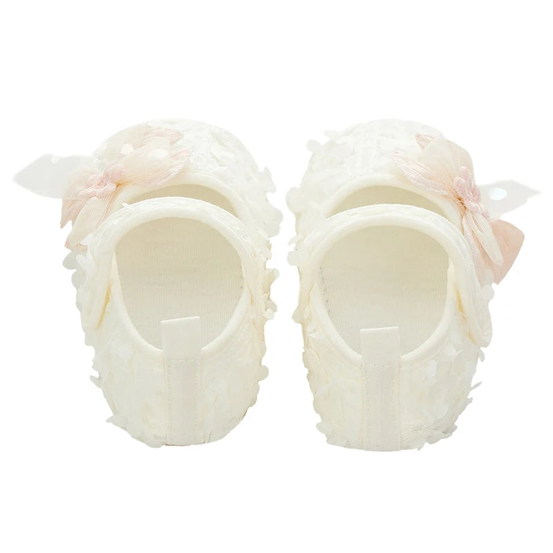 Adorable Baby Girl Bow Flats Shoes with Petal Design for Special Occasions like Parties Festivals and Baby Showers - Perfect