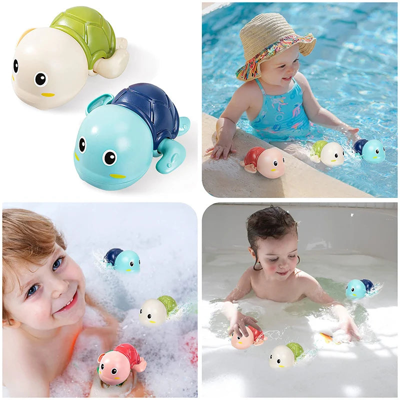 Baby Bath Toys Kids Swimming Clockwork Dolls Play Water Fun Bathing Cute Funny Children Bathroom Shower Bathtub Animals Toy