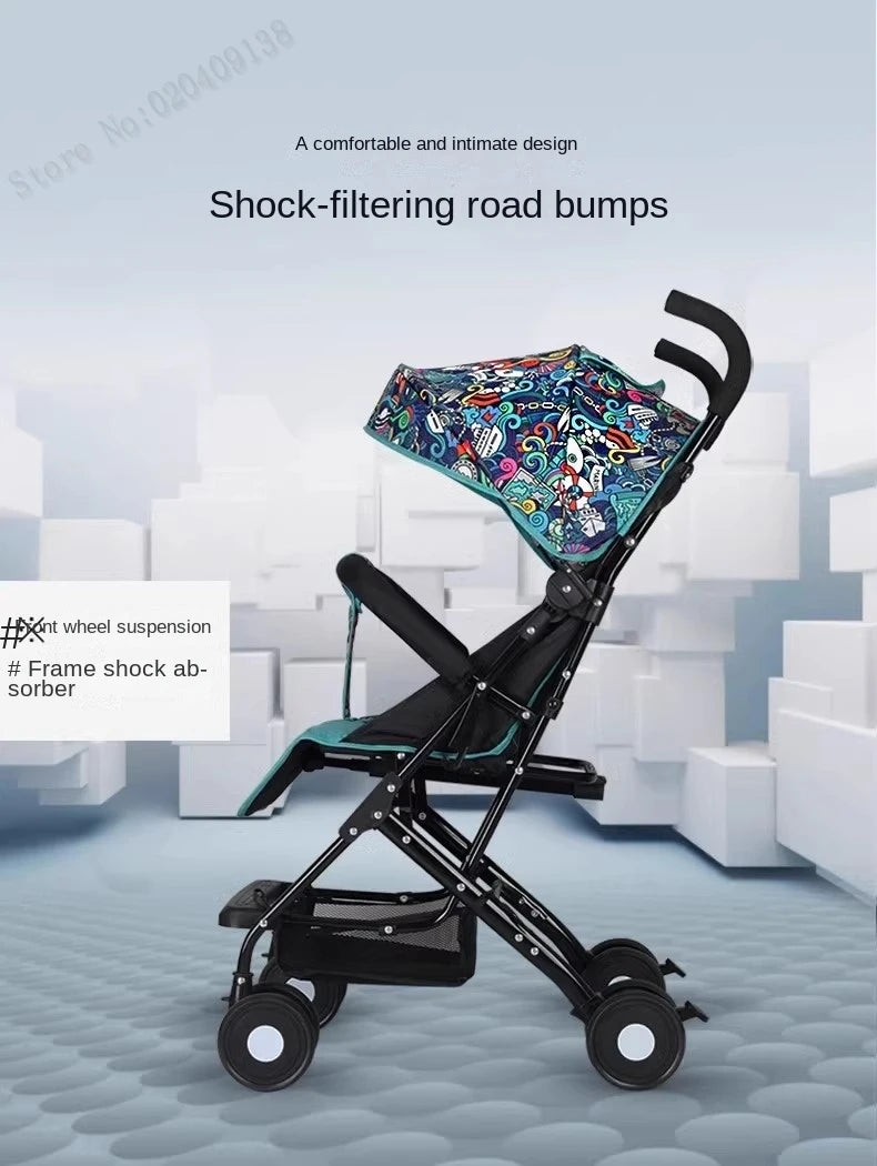 Baby Buggy can sit or lie down Lightweight Folding Locket Umbrella Car Baby 0 to 3 years old Child Stroller