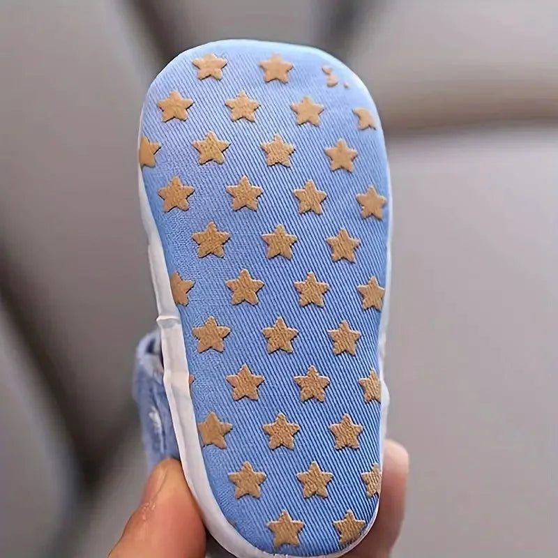 Newborn Boys And Girls Baby Shoes Fashion Canvas Soft Soles First Walking Shoes Breathable Sandals Popular Summer Beach Shoes