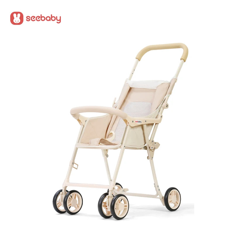 Lightweight Stroller Sitting and Reclining Small Boardable Travelling Umbrella Car Pocket Stroller with Four Wheels