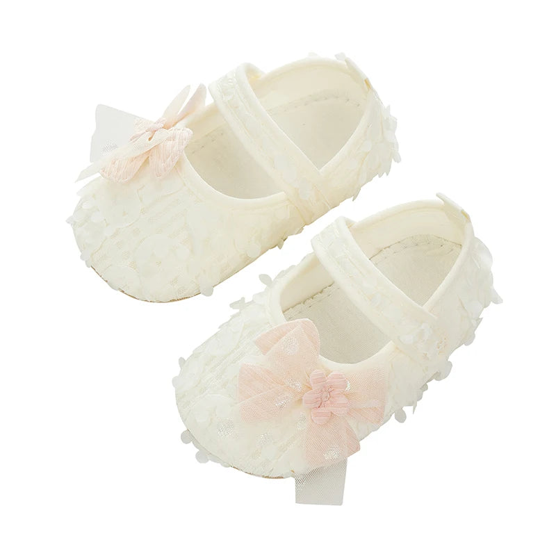 Adorable Baby Girl Bow Flats Shoes with Petal Design for Special Occasions like Parties Festivals and Baby Showers - Perfect