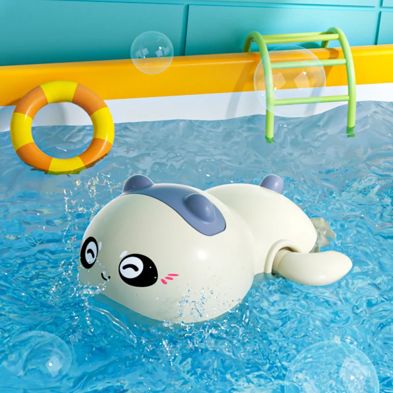 Baby Bath Toys Kids Swimming Clockwork Dolls Play Water Fun Bathing Cute Funny Children Bathroom Shower Bathtub Animals Toy