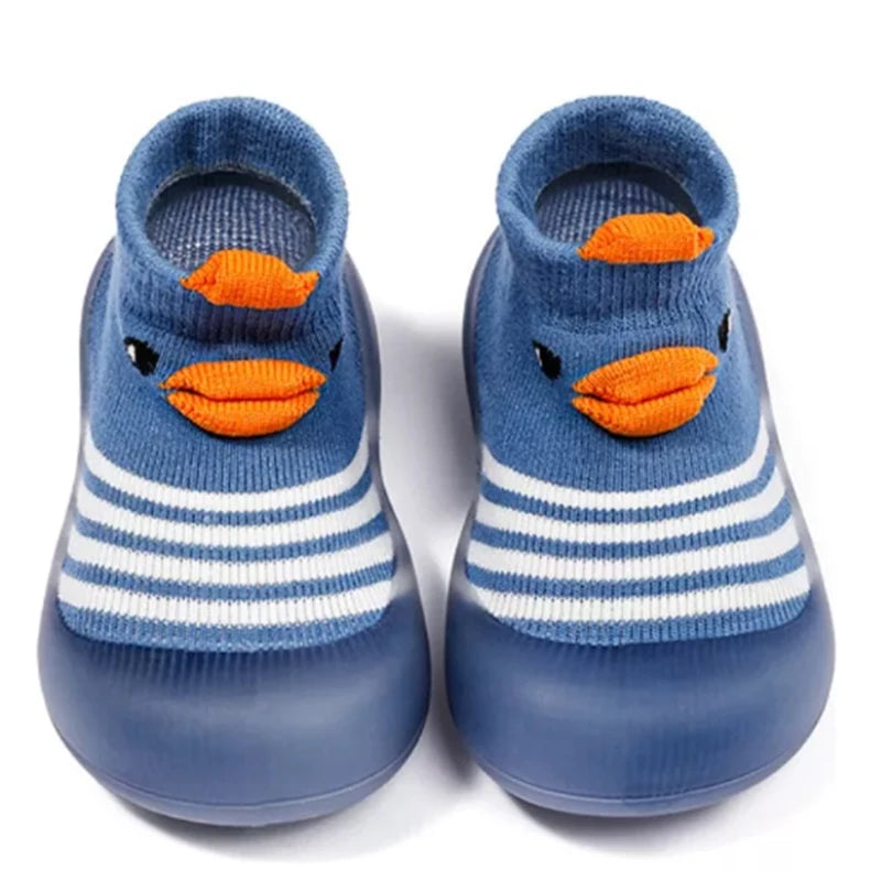 Animal Pattern Baby Floor Socks Non-slip Silicone Sole Cute Cartoon Toddler Shoes Breathable Casual Cotton Baby Boys Girls Shoes