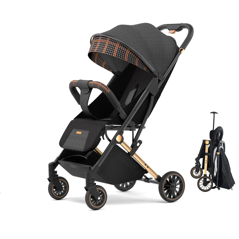 New Baby Stroller Ultra-lightweight Pram can sit and lie down Foldable 0-3 Years old Children's strollers Four Wheels