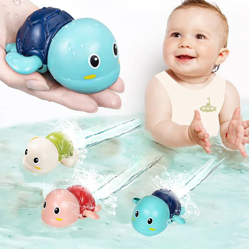 Baby Bath Toys Kids Swimming Clockwork Dolls Play Water Fun Bathing Cute Funny Children Bathroom Shower Bathtub Animals Toy