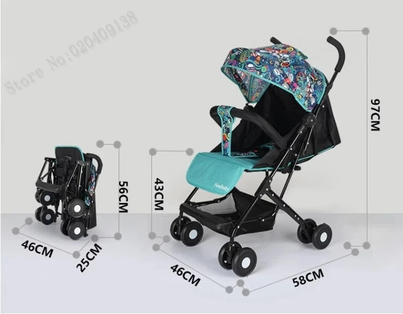 Baby Buggy can sit or lie down Lightweight Folding Locket Umbrella Car Baby 0 to 3 years old Child Stroller