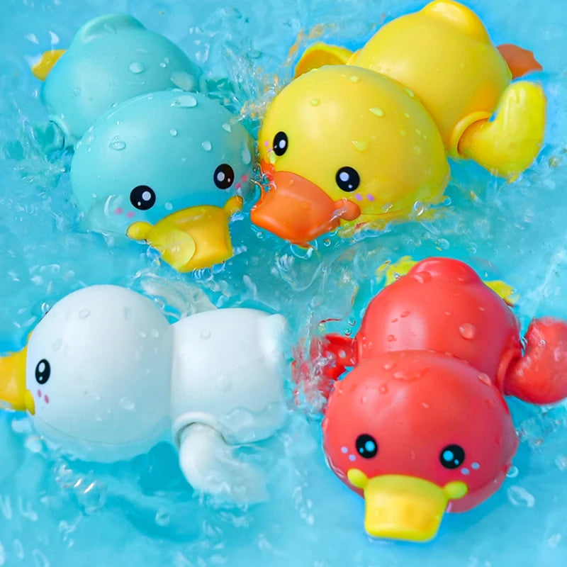 Baby Bath Toys Kids Swimming Clockwork Dolls Play Water Fun Bathing Cute Funny Children Bathroom Shower Bathtub Animals Toy