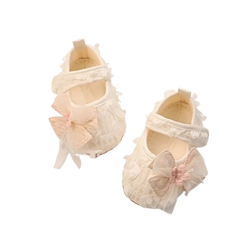 Adorable Baby Girl Bow Flats Shoes with Petal Design for Special Occasions like Parties Festivals and Baby Showers - Perfect