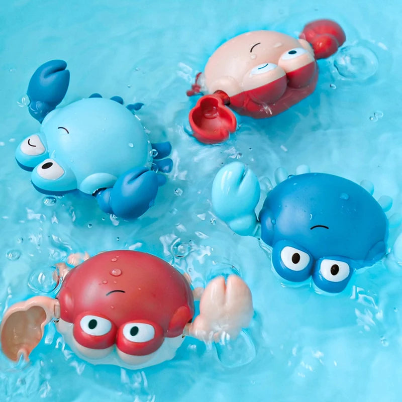 Baby Bath Toys Kids Swimming Clockwork Dolls Play Water Fun Bathing Cute Funny Children Bathroom Shower Bathtub Animals Toy