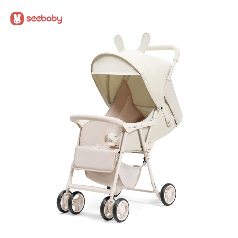 Lightweight Stroller Sitting and Reclining Small Boardable Travelling Umbrella Car Pocket Stroller with Four Wheels