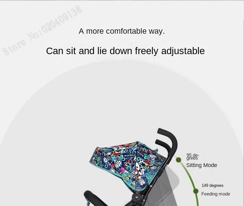 Baby Buggy can sit or lie down Lightweight Folding Locket Umbrella Car Baby 0 to 3 years old Child Stroller