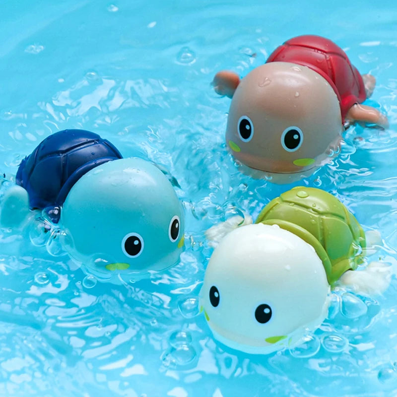 Baby Bath Toys Kids Swimming Clockwork Dolls Play Water Fun Bathing Cute Funny Children Bathroom Shower Bathtub Animals Toy