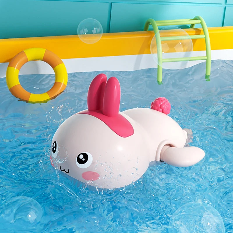 Baby Bath Toys Kids Swimming Clockwork Dolls Play Water Fun Bathing Cute Funny Children Bathroom Shower Bathtub Animals Toy