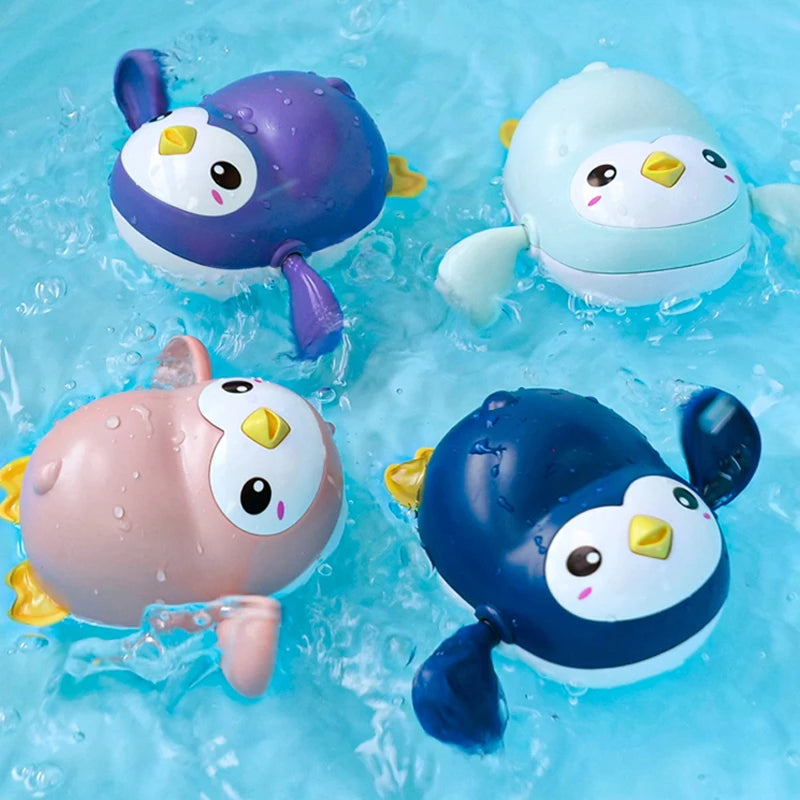 Baby Bath Toys Kids Swimming Clockwork Dolls Play Water Fun Bathing Cute Funny Children Bathroom Shower Bathtub Animals Toy